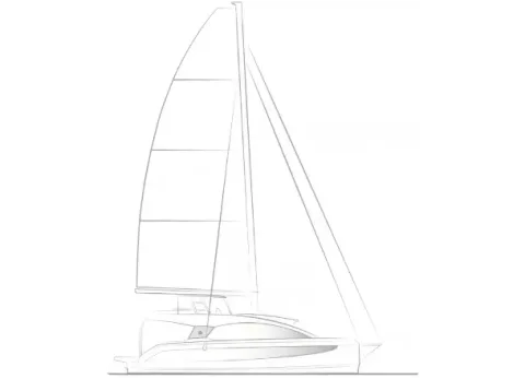 Aquila 45 Sail line art