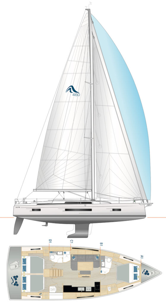 HANSE 460 - Drawing