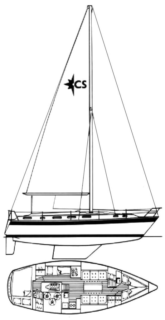CORSAIR 36 (WESTERLY) - Drawing