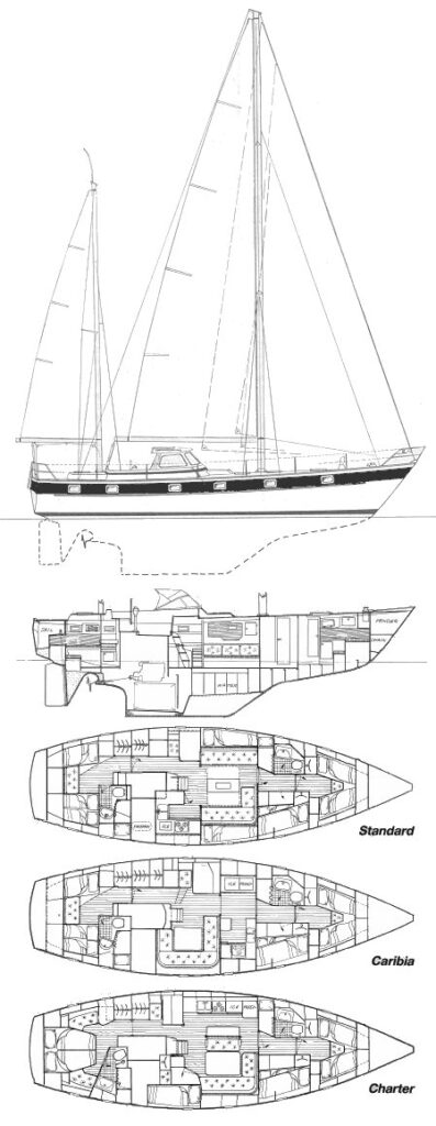 HALLBERG-RASSY 49 - Drawing