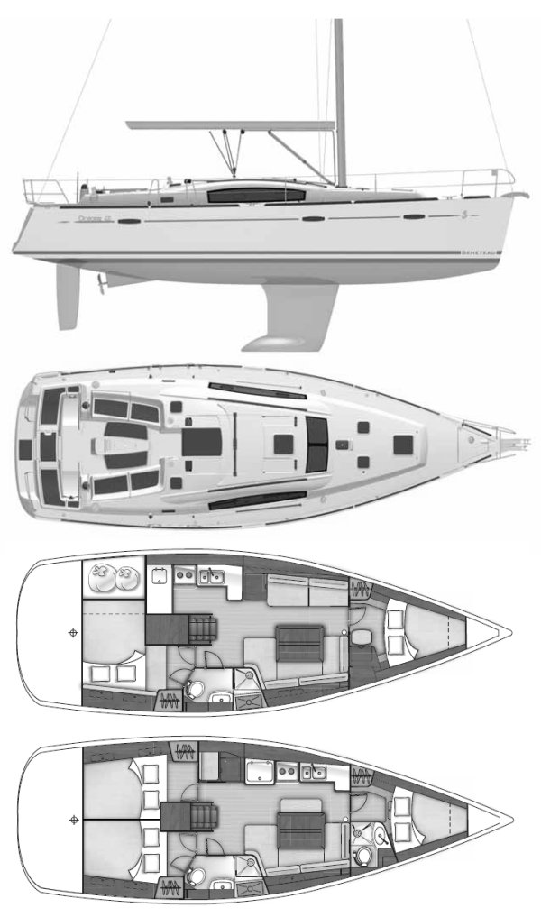 OCEANIS 40 (BENETEAU) - Drawing