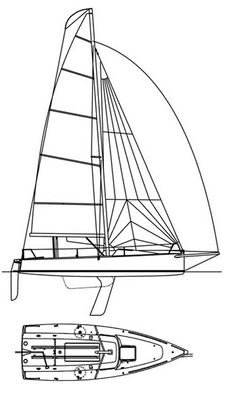 FIRST CLASS 7.5 (BENETEAU) - Drawing