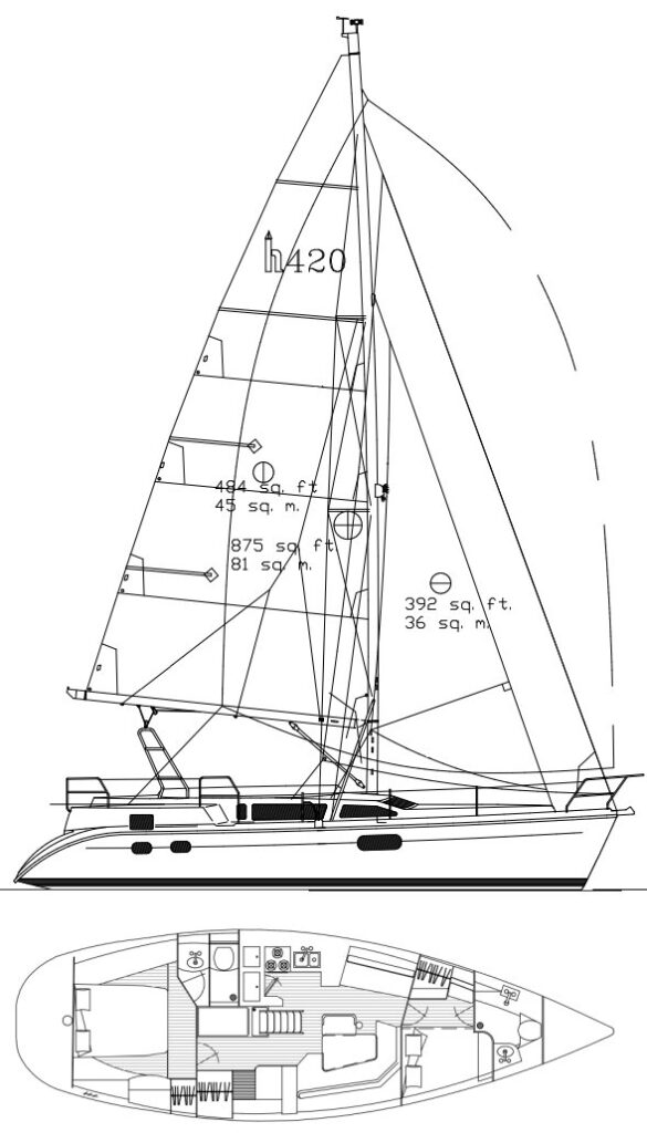 HUNTER 420 - Drawing