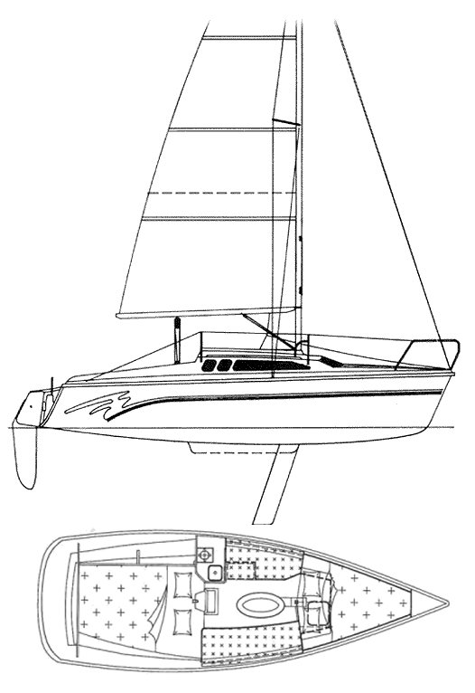 HUNTER 23.5 - Drawing