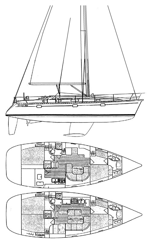 OCEANIS 400 (BENETEAU) - Drawing