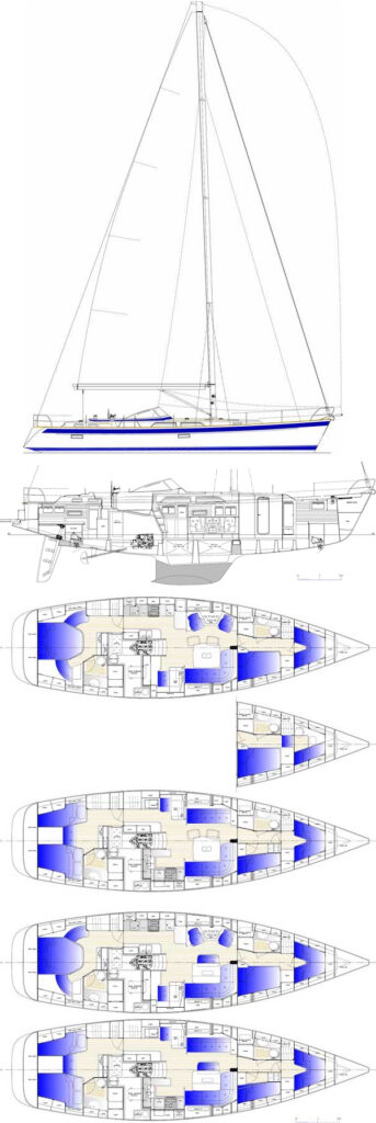 HALLBERG-RASSY 55 - Drawing