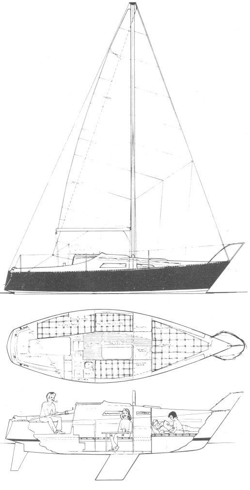 HUNTER 25 - Drawing