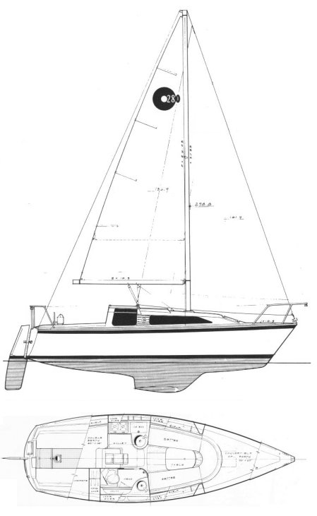 O'DAY 280 - Drawing