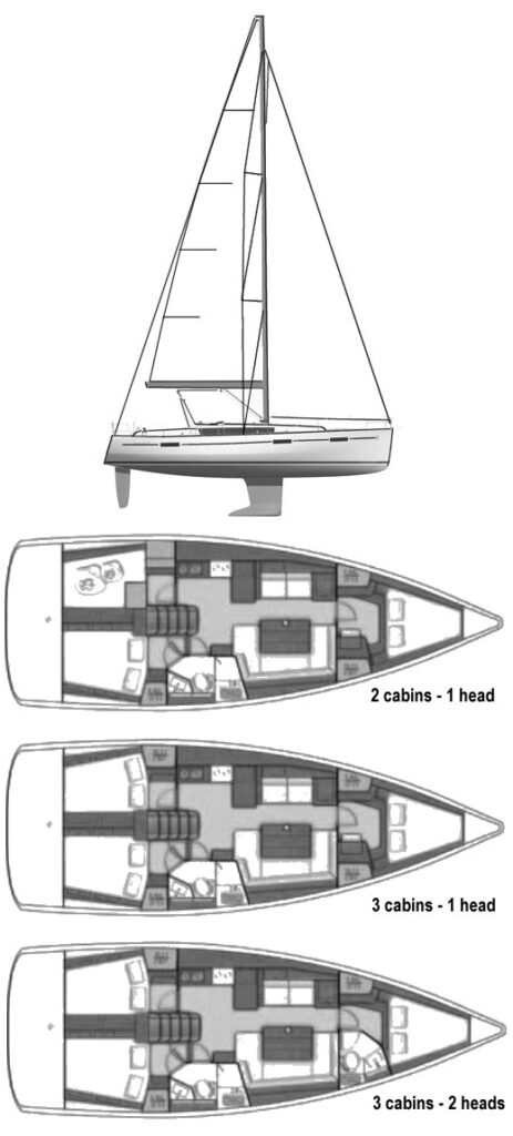 OCEANIS 41 (BENETEAU) - Drawing