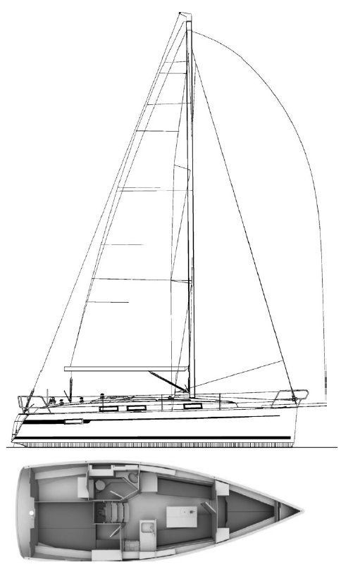 BAVARIA CRUISER 33 - Drawing