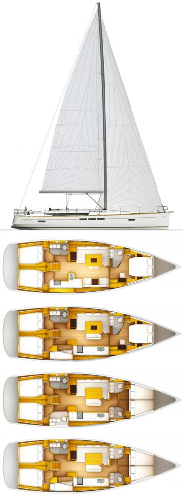 SUN ODYSSEY 509 (JEANNEAU) - Drawing