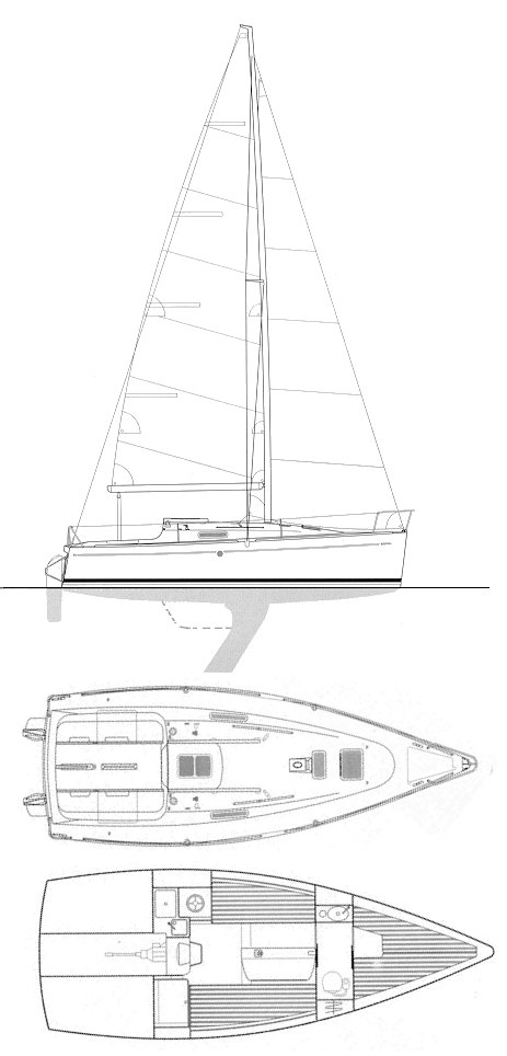 FIRST 260 SPIRIT (BENETEAU) - Drawing