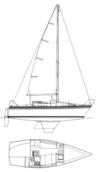 HUNTER 25.5 - Drawing