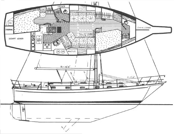 ISLAND PACKET 38 - Drawing