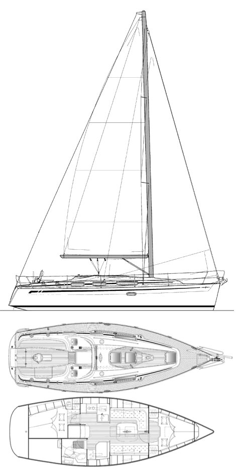 BAVARIA CRUISER 34 - Drawing