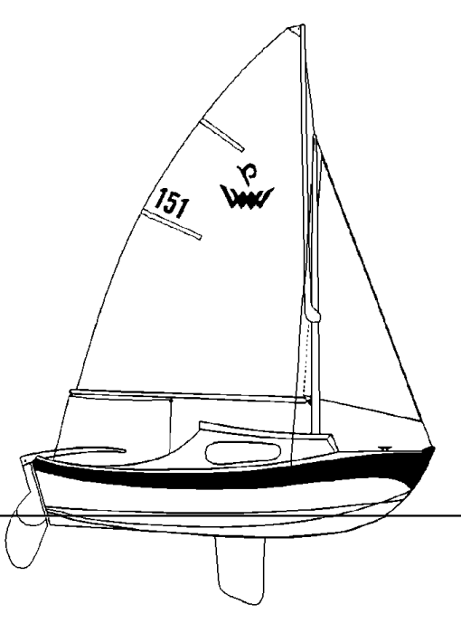 WEST WIGHT POTTER 14 (GUNTER-C TYPE) - Drawing