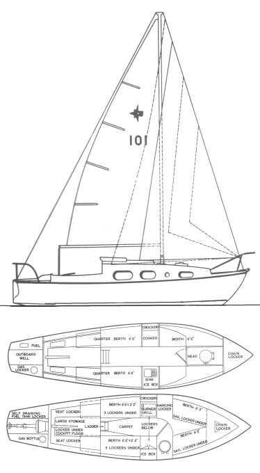 WINDRUSH 25 (WESTERLY) - Drawing