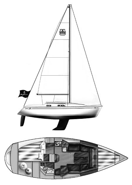 DUFOUR CLASSIC 30 - Drawing