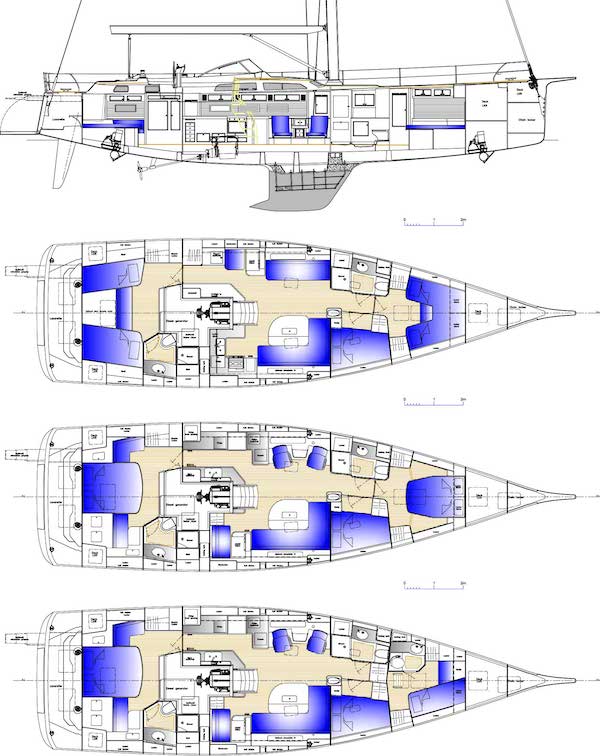 HALLBERG-RASSY 57 - Drawing