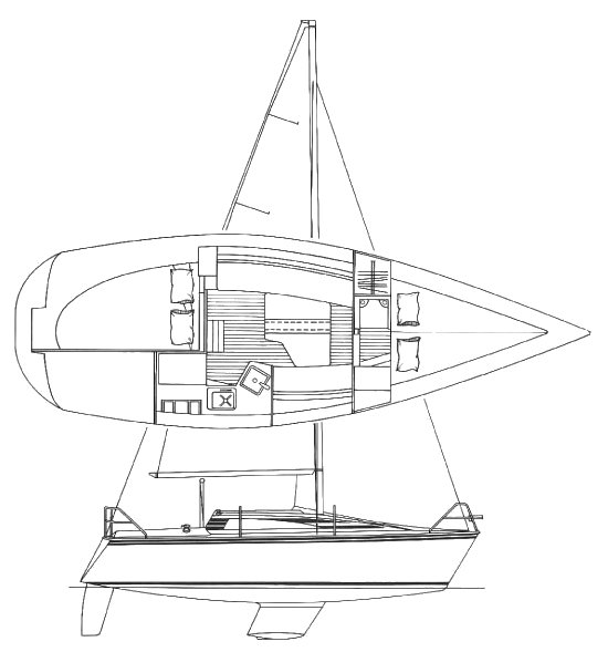 HUNTER 26.5 - Drawing
