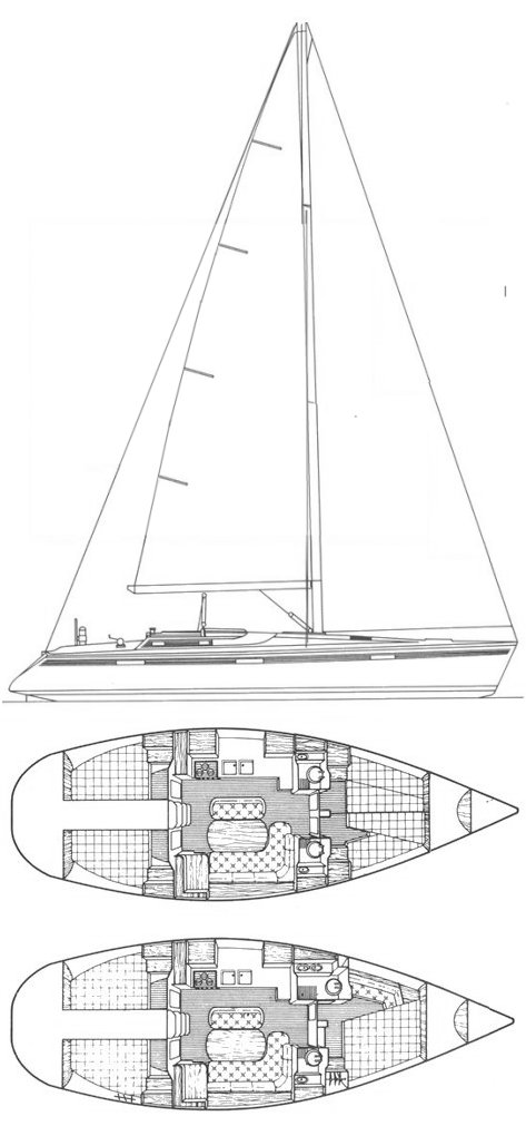 OCEANIS 430 (BENETEAU) - Drawing