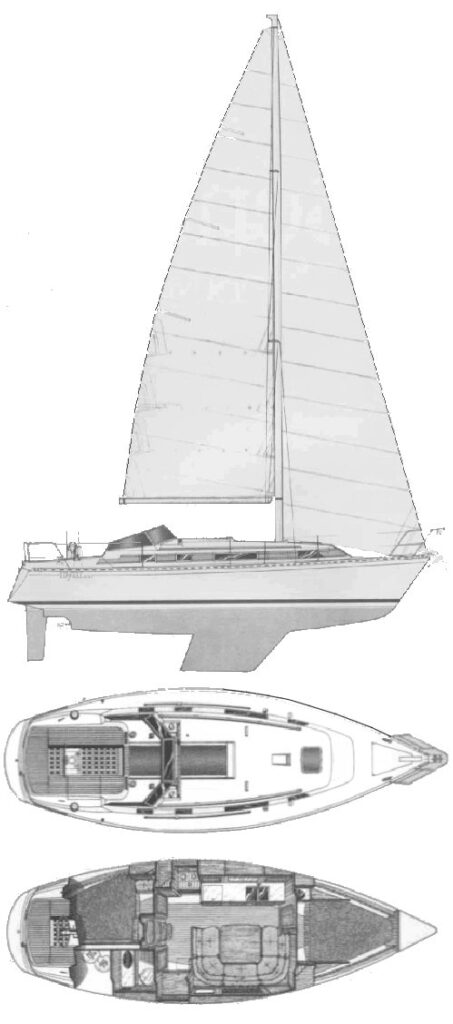 IDYLLE 1050 (BENETEAU) - Drawing