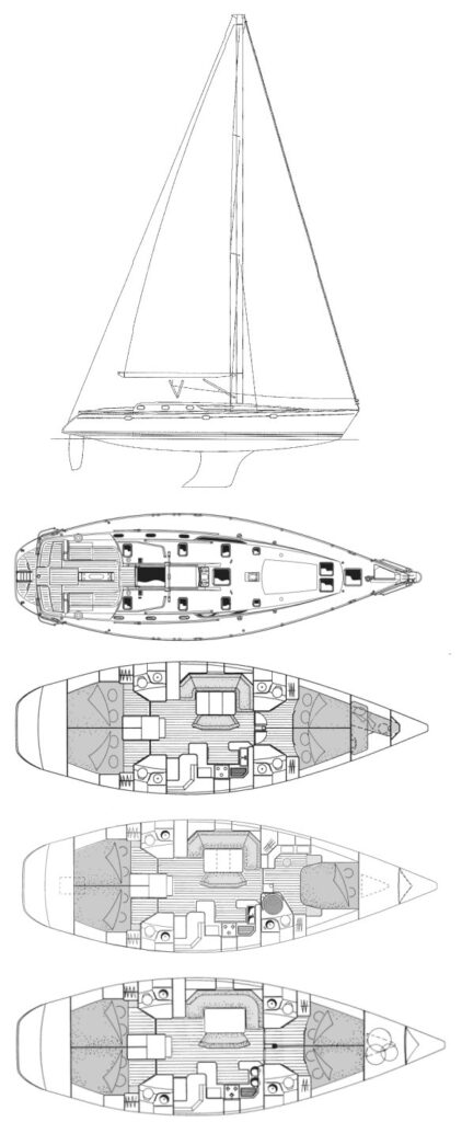SUN ODYSSEY 52.2 (JEANNEAU) - Drawing