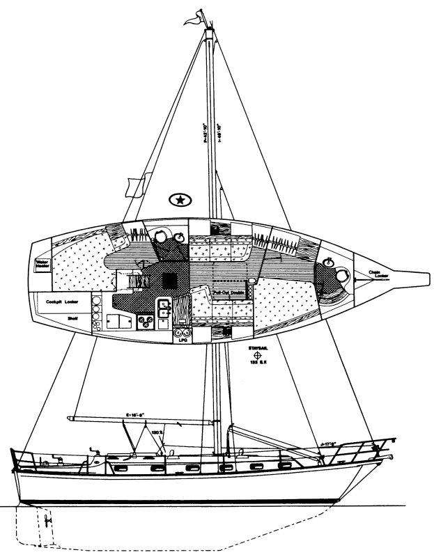 ISLAND PACKET 40 - Drawing