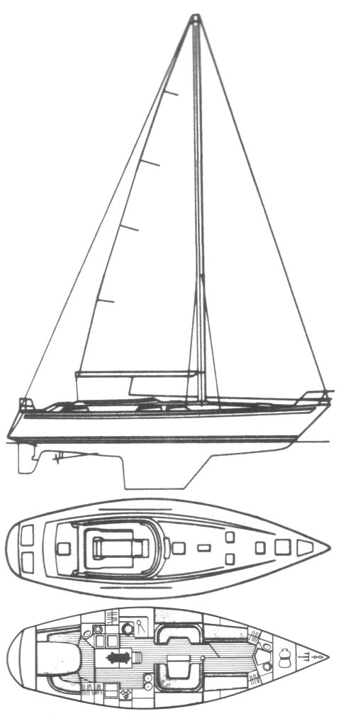 MOODY 47 - Drawing