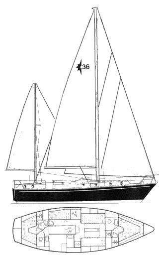 CONWAY 36 (WESTERLY) - Drawing