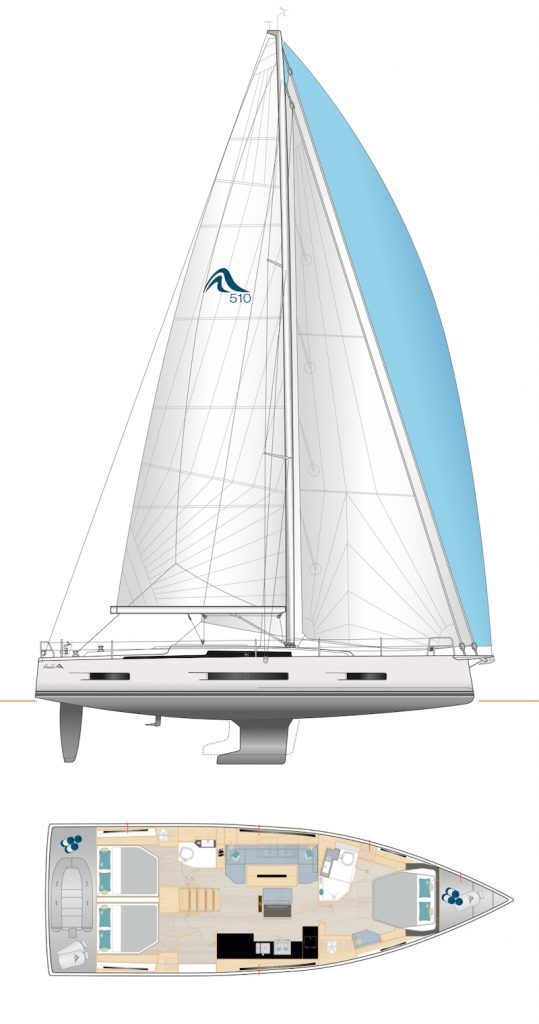 HANSE 510 - Drawing