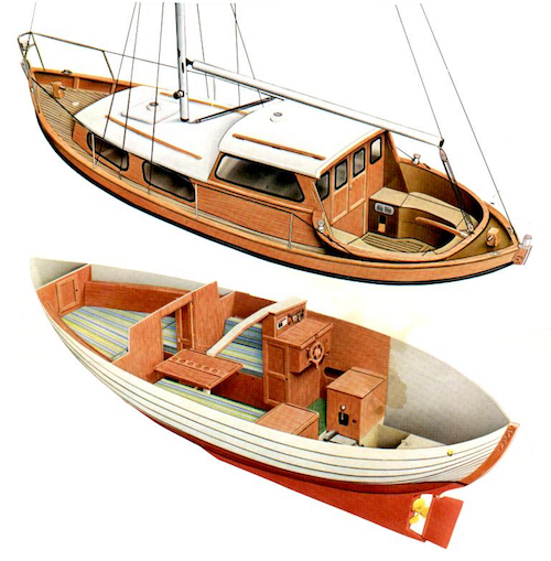 MARINA 75 MOTORSAILER - Drawing