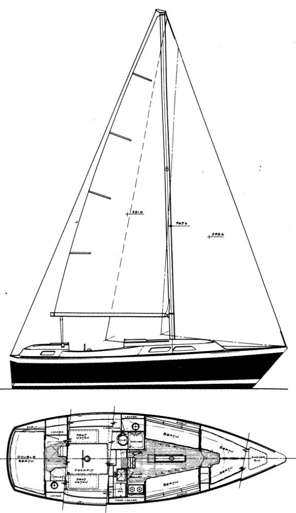O'DAY 32 - Drawing