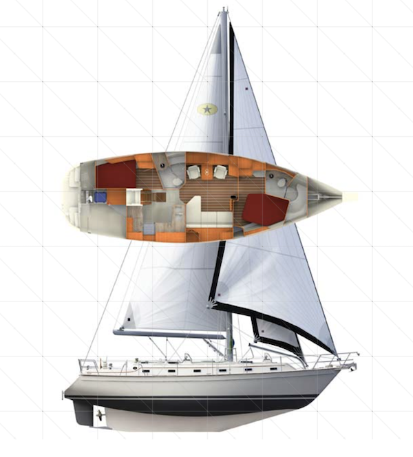 ISLAND PACKET 439 - Drawing