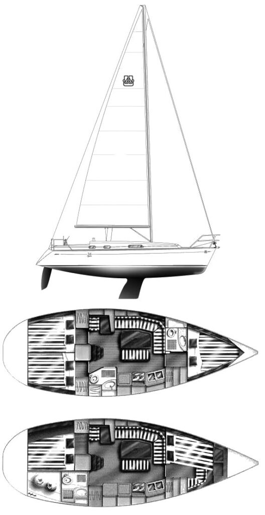 DUFOUR CLASSIC 36 - Drawing
