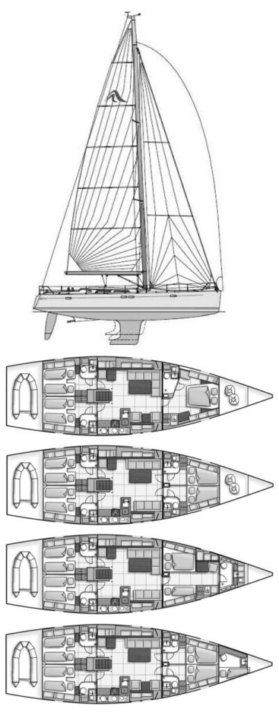HANSE 540E - Drawing