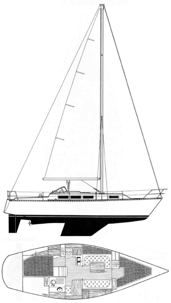 IDYLLE 1150 (BENETEAU) - Drawing