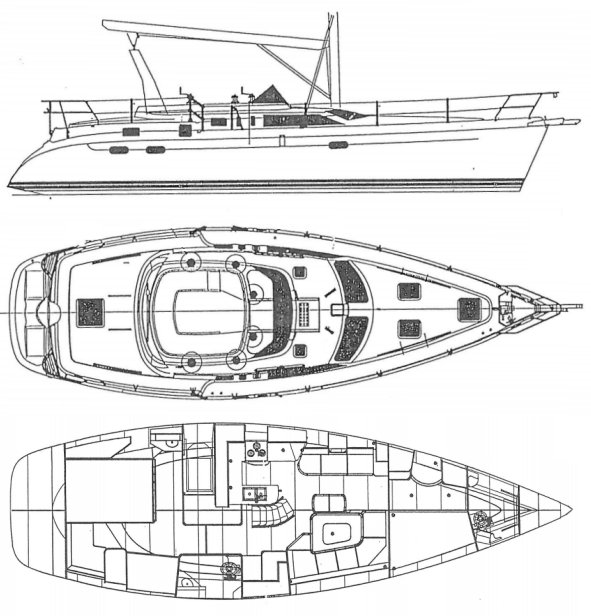 HUNTER 450 PASSAGE - Drawing