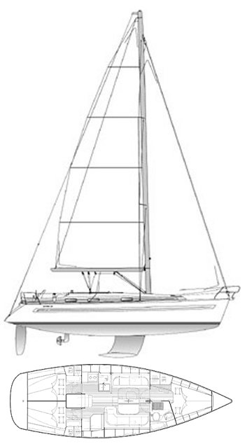 BAVARIA CRUISER 38 - Drawing