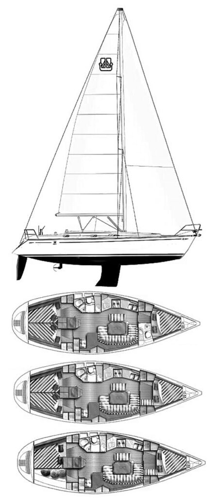 DUFOUR CLASSIC 38 - Drawing