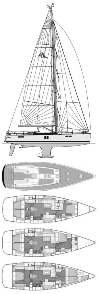 HANSE 545 - Drawing
