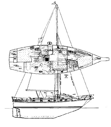 ISLAND PACKET 44 - Drawing