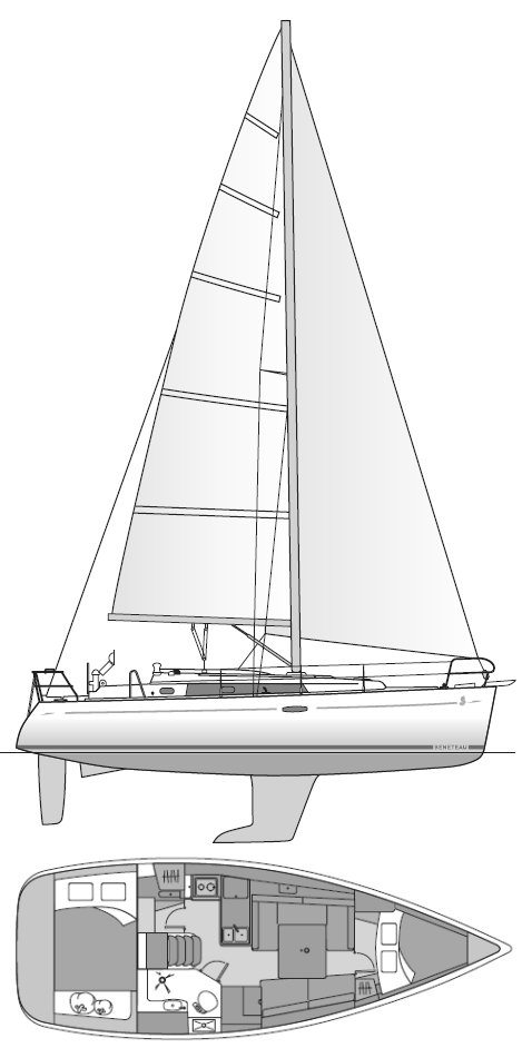 BENETEAU 34 - Drawing