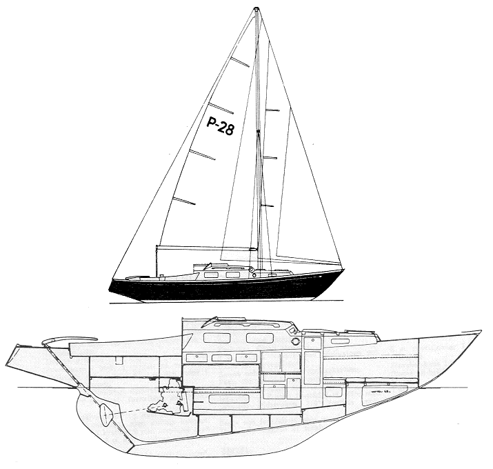 HALLBERG-RASSY P-28 - Drawing