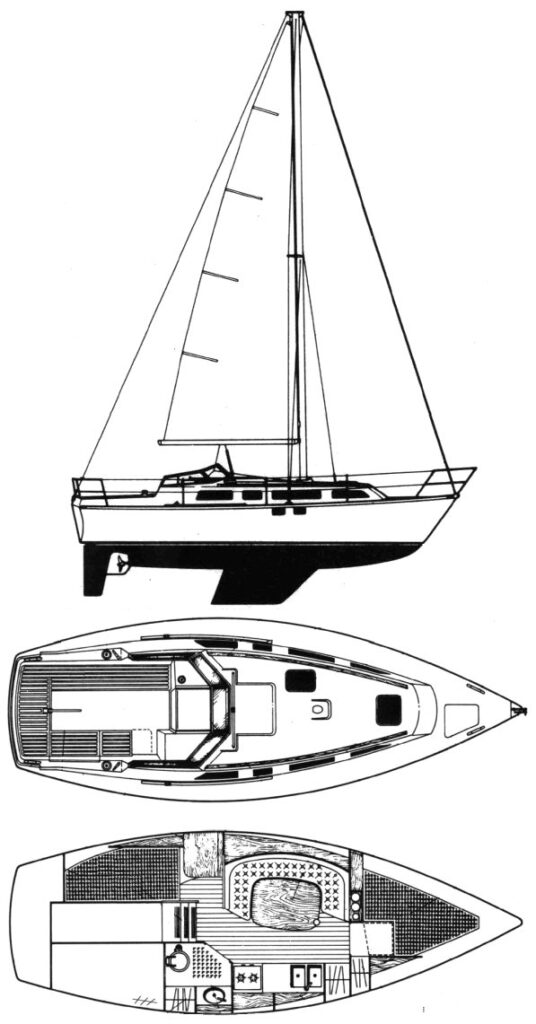 IDYLLE 8.80 (BENETEAU) - Drawing