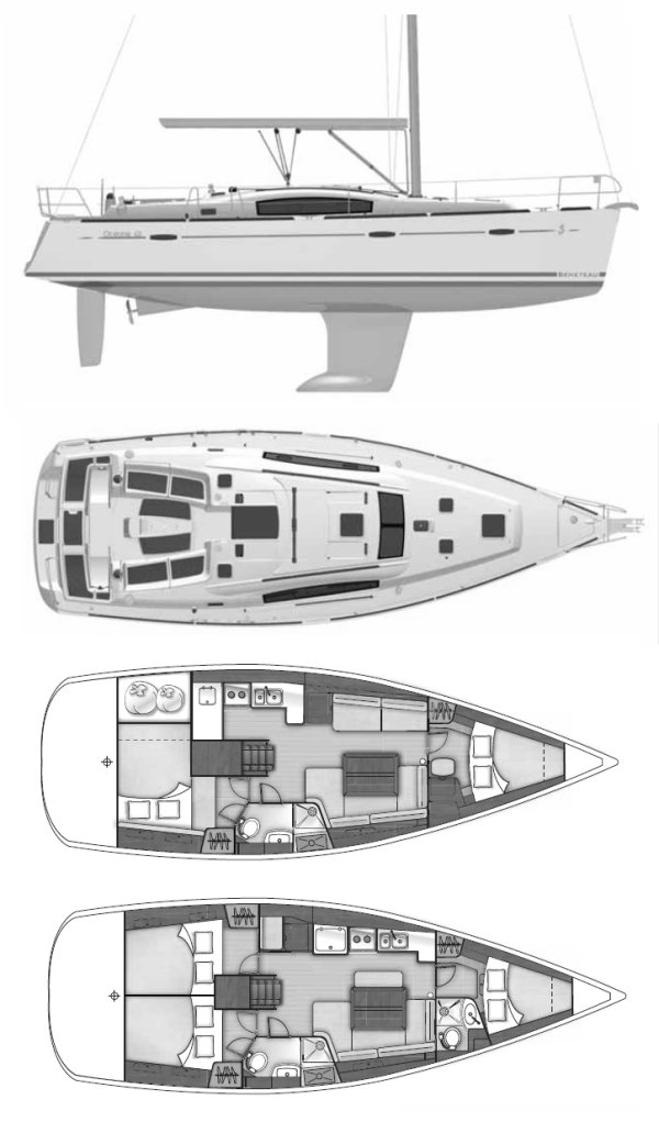 OCEANIS 46 (BENETEAU) - Drawing