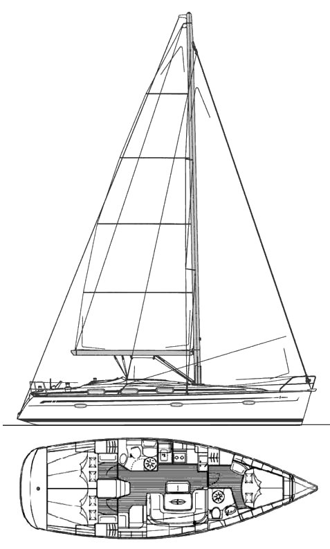 BAVARIA CRUISER 39 - Drawing