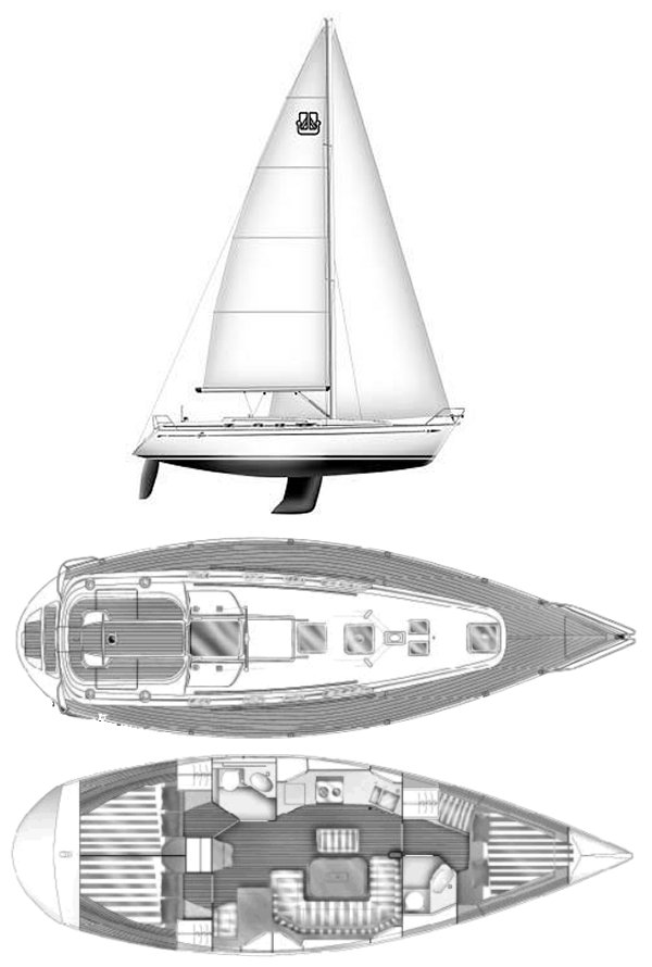 DUFOUR CLASSIC 41 - Drawing