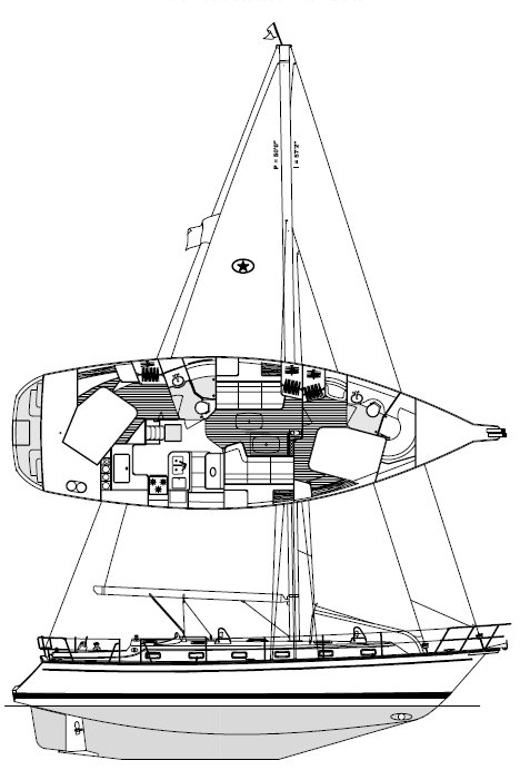 ISLAND PACKET 440 - Drawing
