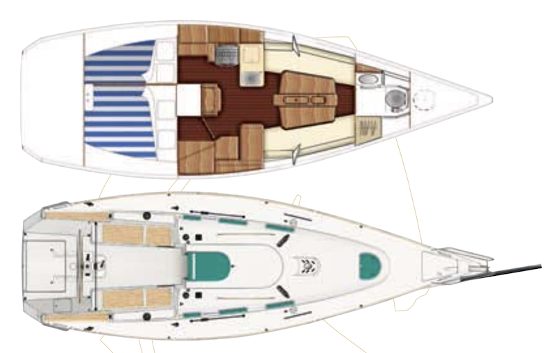 BENETEAU 34.7 - Drawing